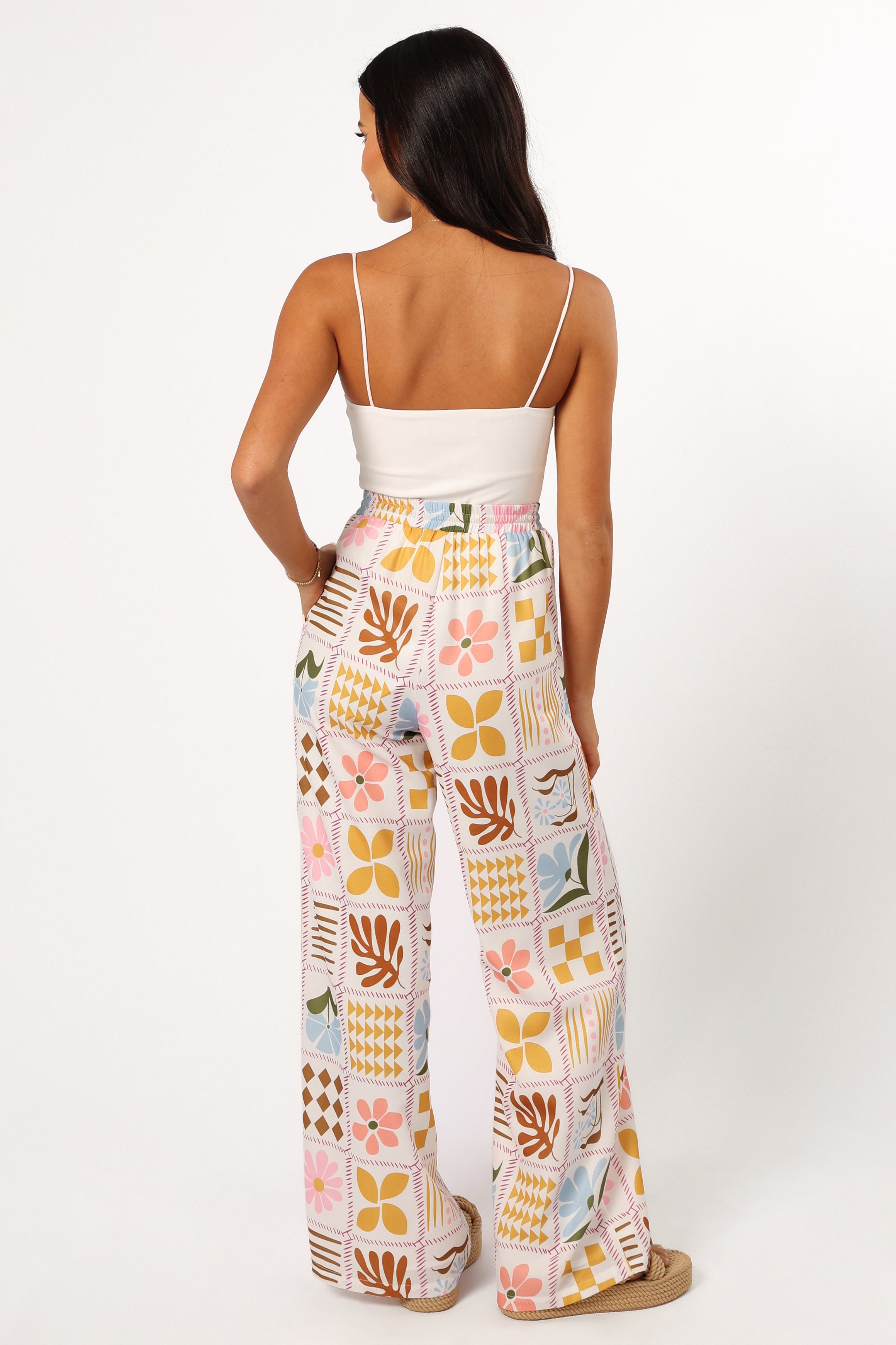 Shay Pant - White Multi