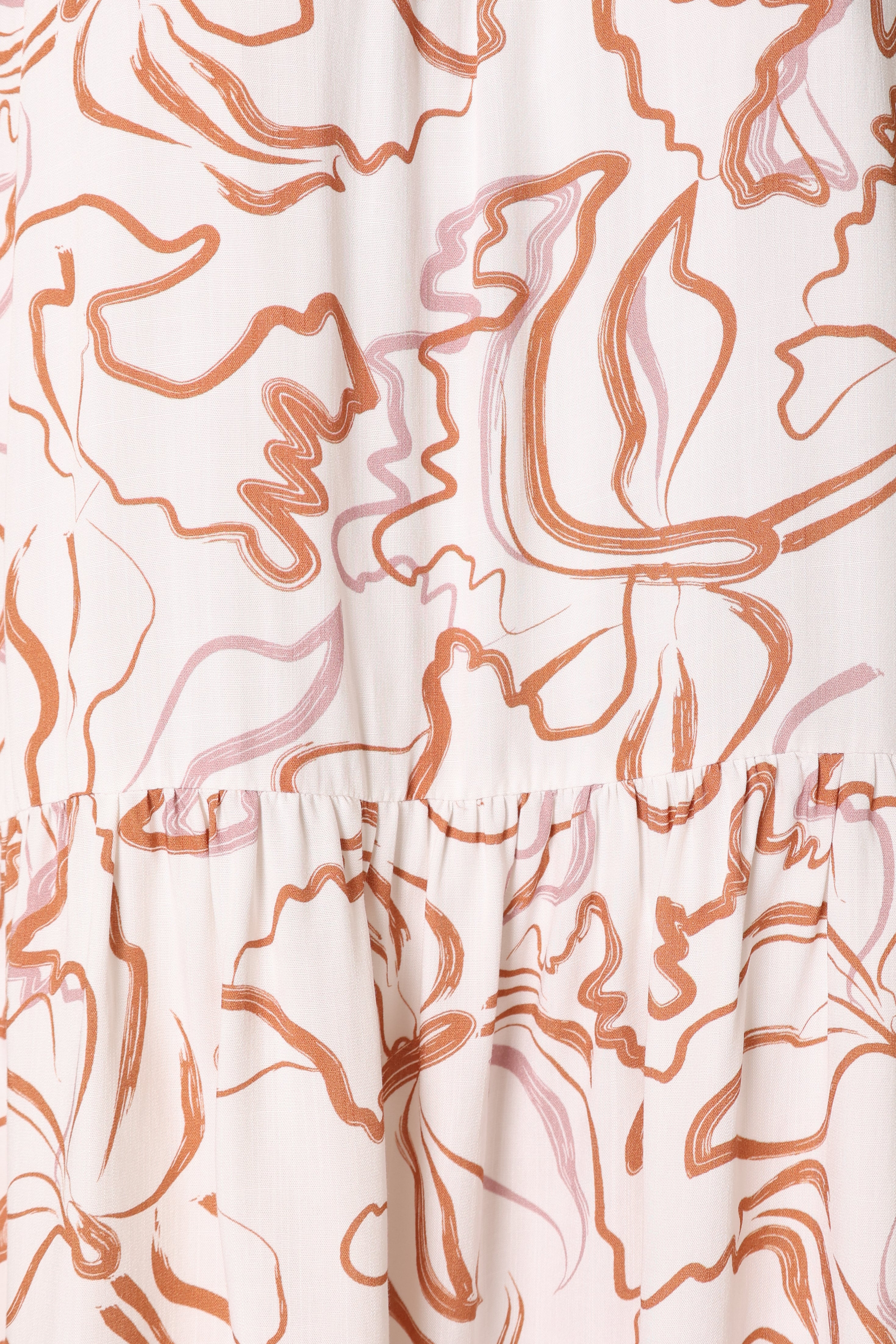 Solaris Mini Dress - Tan White