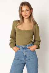 Madalyn Knit Sweater - Olive