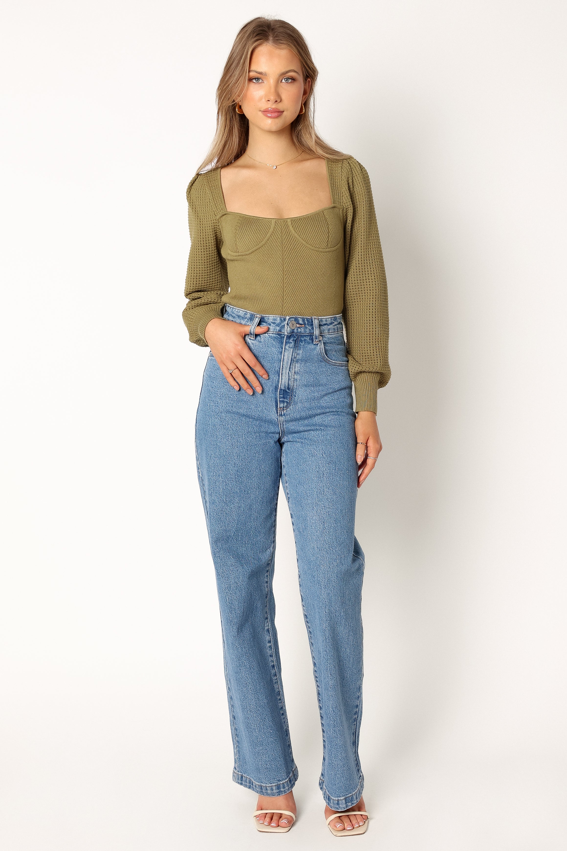 Madalyn Knit Sweater - Olive