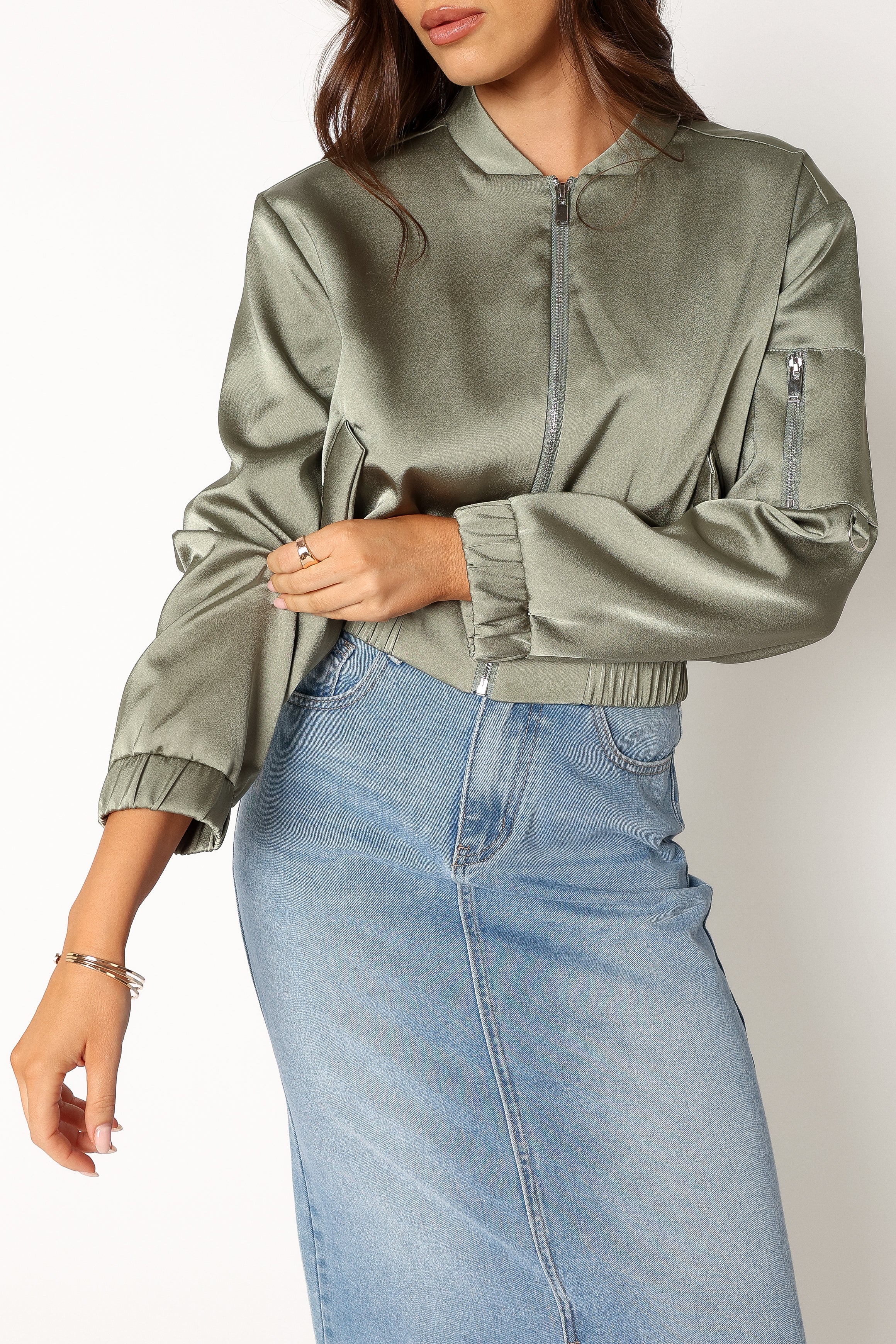 Kyra Bomber Jacket - Sage
