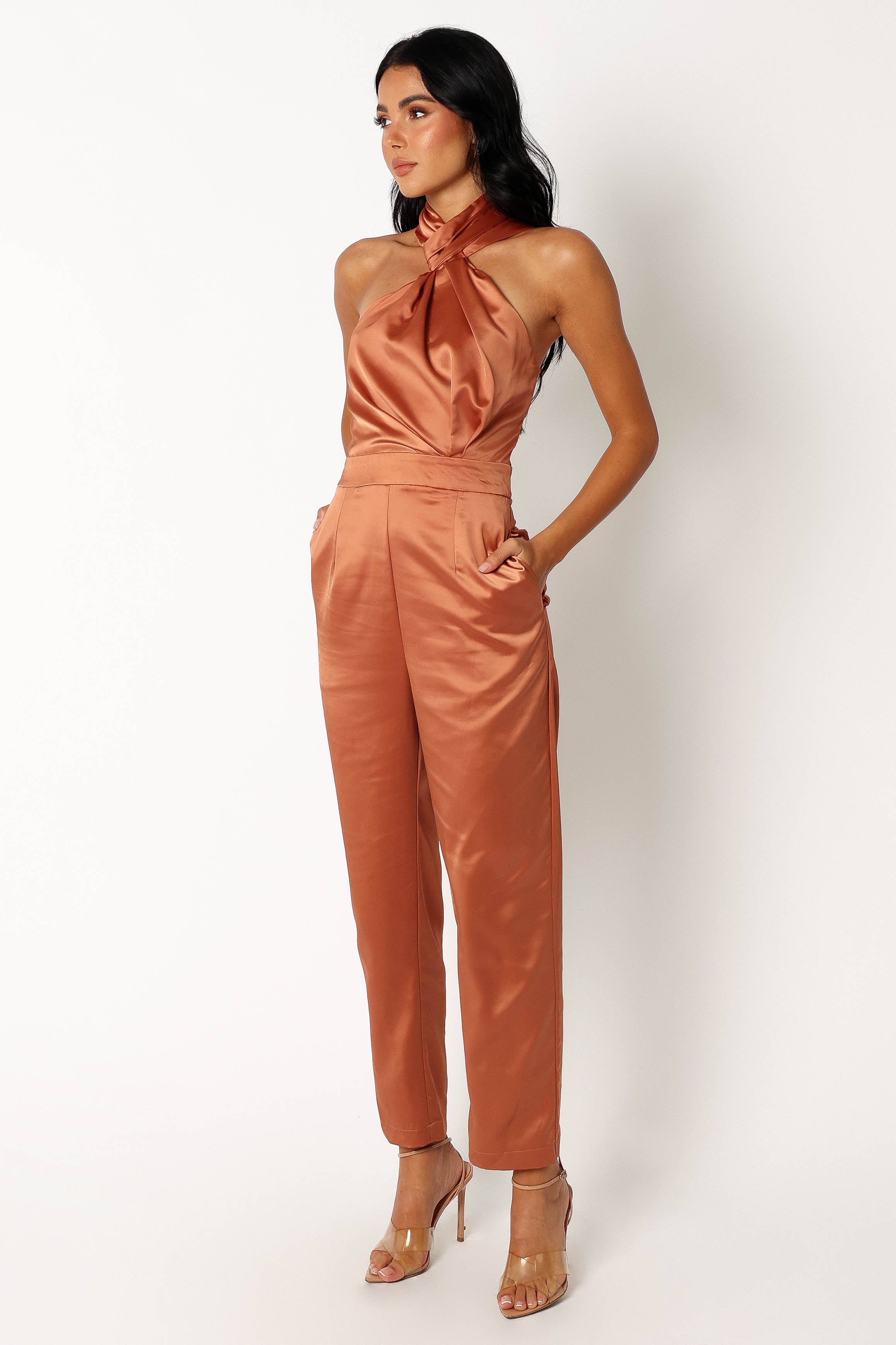 Maya Halter Jumpsuit - Brown