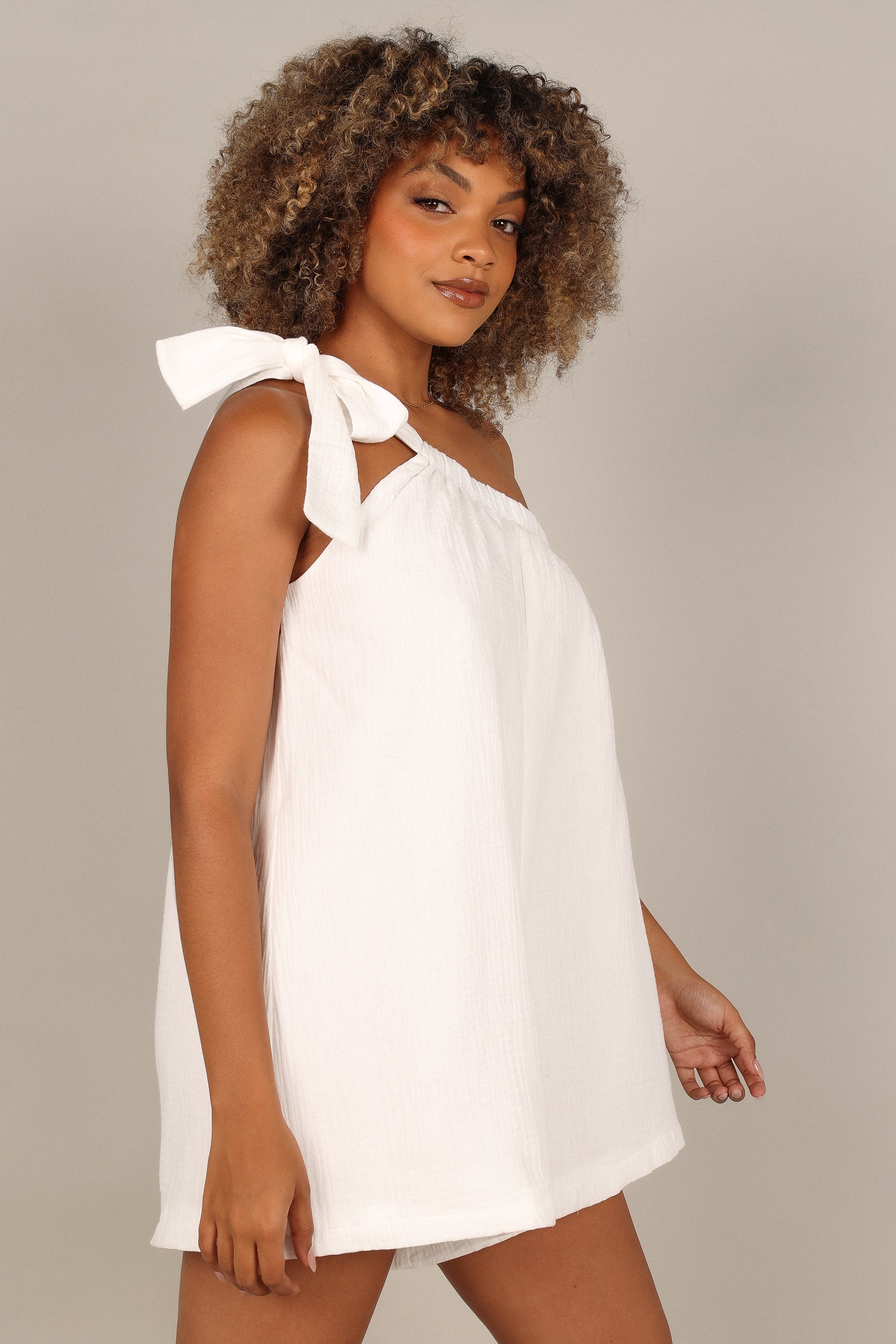 Miffy One Shoulder Romper - White