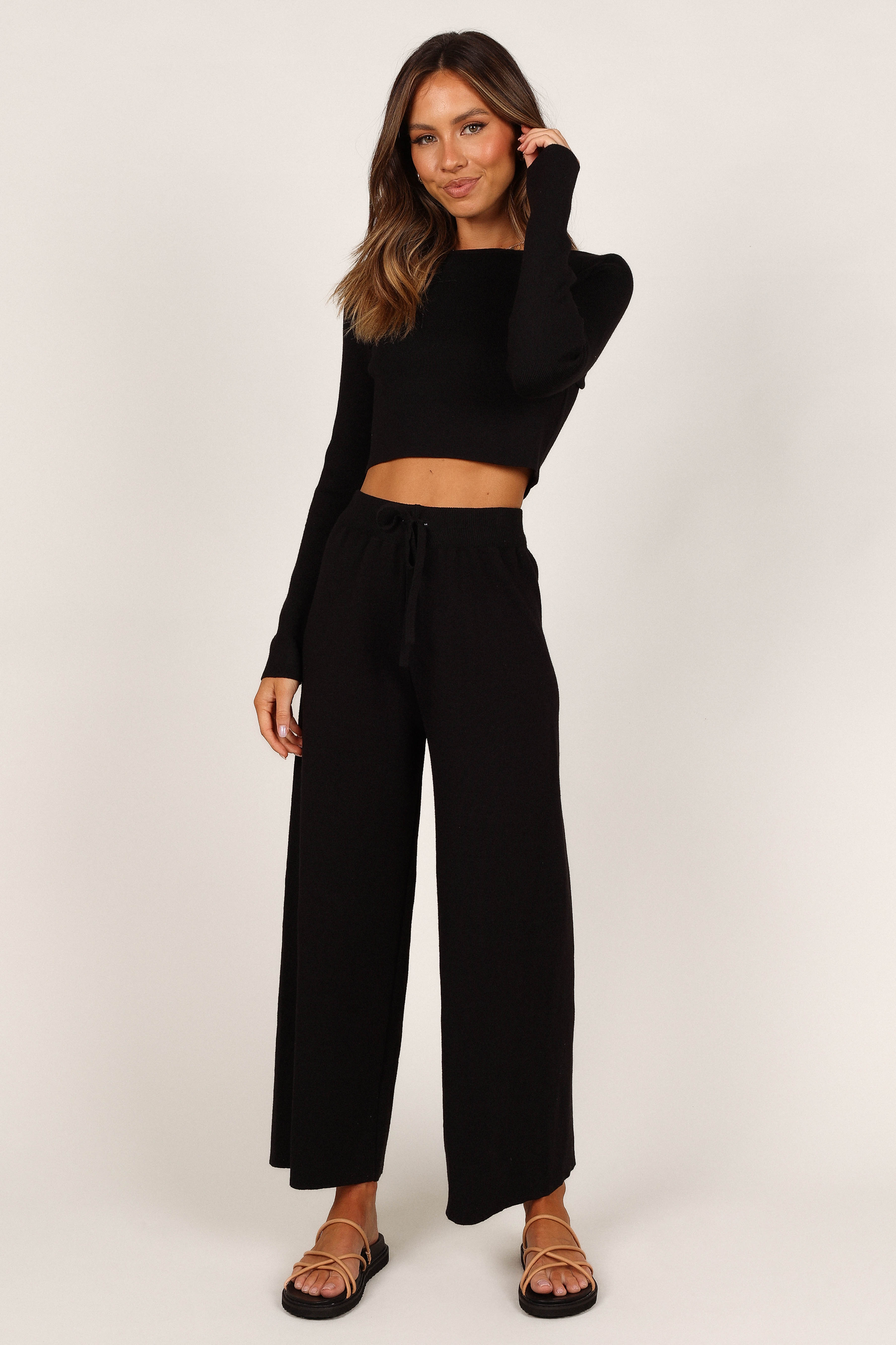 Ayers Long Sleeve Set - Black